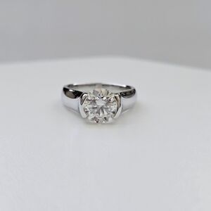 2ct Round Moissanite Floating Ring
